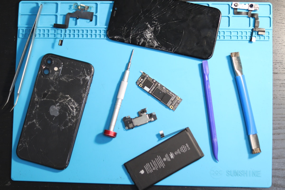 iPhone reparation – isärplockad iPhone